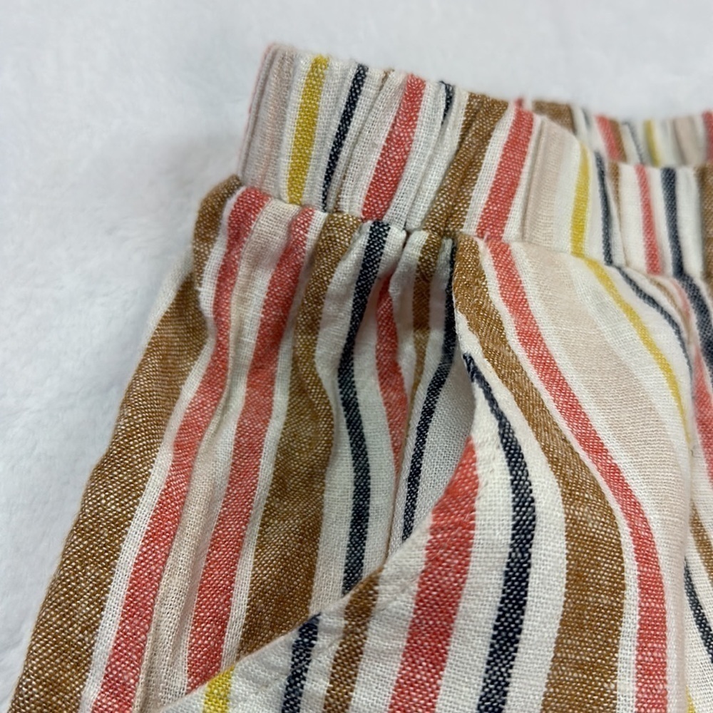 Forever 21 Multicolored Striped Ljnen/Rayon Pullon Shorts Size Small - Picture 3 of 6